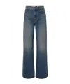Nili Lotan Mitchell Denim Trousers With Belt Loops In Blue