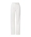 Nili Lotan Mitchell High Waist Denim Trousers In White