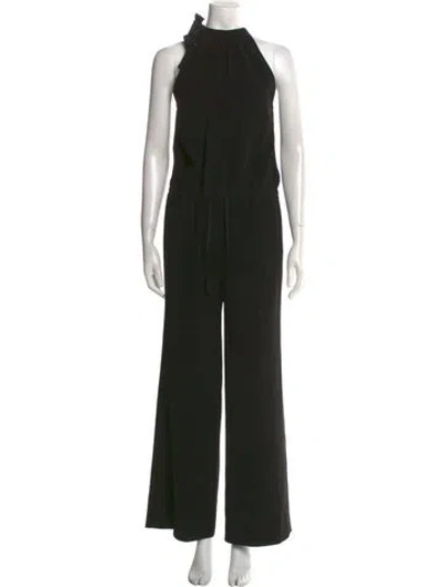 Pre-owned Nili Lotan Mock Neck Jumpsuit In Black