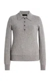 Nili Lotan Prescott Cashmere Polo Sweater In Gray