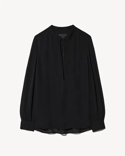Nili Lotan Montaine Silk Blouse In Black