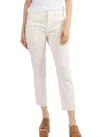 Nili Lotan Montauk Stone-washed Cropped Pants In White