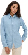 Nili Lotan Monti Chambray Denim Button-down Shirt In Blue