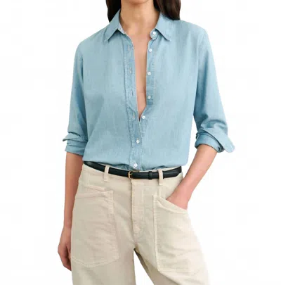 Nili Lotan Monti Denim Shirt In Chambray In Blue