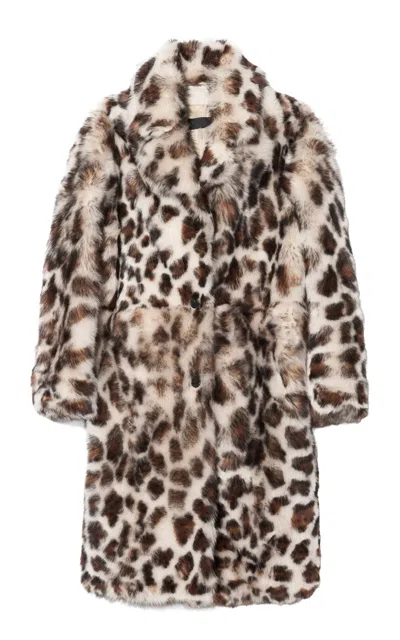 Nili Lotan Morrison Fur Coat In Brown