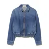 Nili Lotan Najac Denim Jacket Simon Wash In Blue