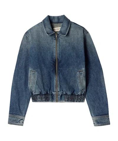Nili Lotan Najac Denim Jacket Simon Wash In Blue