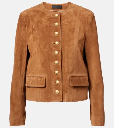 Nili Lotan Nanon Suede Jacket In Martora