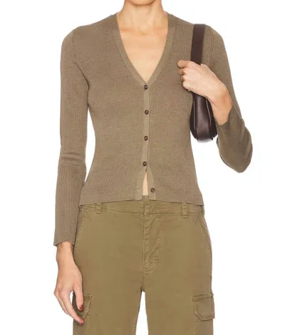 NILI LOTAN NARI CARDIGAN IN MILITARY GREEN