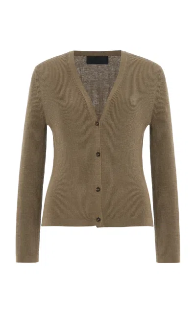 NILI LOTAN NARI KNIT SILK CARDIGAN