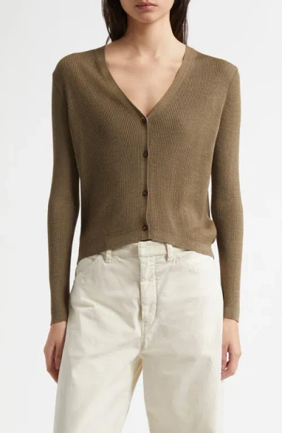 NILI LOTAN NILI LOTAN NARI SILK RIB CARDIGAN