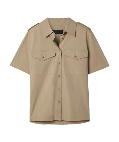 Nili Lotan Natalie Button-down Shirt In Brown