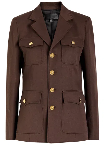 Nili Lotan Nelson Wool Jacket In Brown