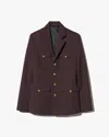 Nili Lotan Nelson Wool Jacket In Burgundy
