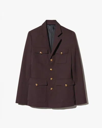 Nili Lotan Nelson Wool Jacket In Burgundy