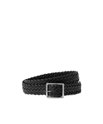 Nili Lotan Nicola Braided Leather Belt In Black