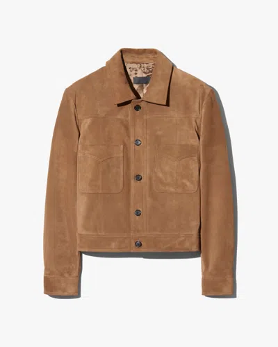 Nili Lotan Nikita Suede Jacket In Brown