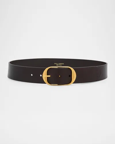 Nili Lotan Nili Leather Belt In Pink