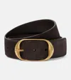 Nili Lotan Nili Suede Belt In Brown