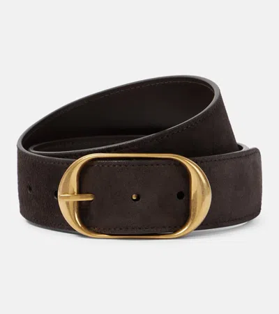 Nili Lotan Nili Suede Belt In Brown