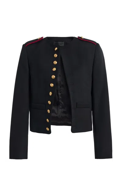 Nili Lotan Noe Short Wool Jacket In Black