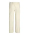 Nili Lotan Nohan Brushed Cotton-blend Twill Wide-leg Pants In Neutral
