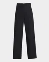 NILI LOTAN NOHAN STRAIGHT-LEG ANKLE COTTON PANTS