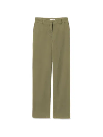 Nili Lotan Nohan Straight-leg Trousers In Green