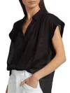 Nili Lotan Normandy Blouse In Black Pointelle In Multi