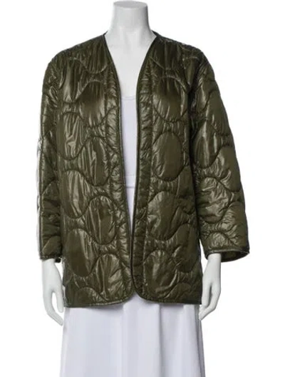 Pre-owned Nili Lotan Nylon Evening Jacket In Green