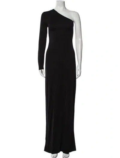 Pre-owned Nili Lotan One-shoulder Long Dress W/ Tags In Black