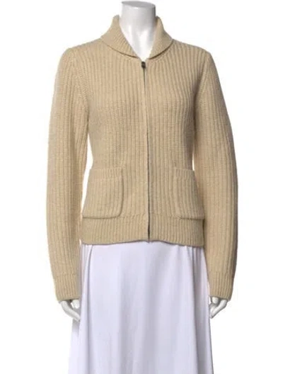 Pre-owned Nili Lotan Open Front Sweater In Neutral