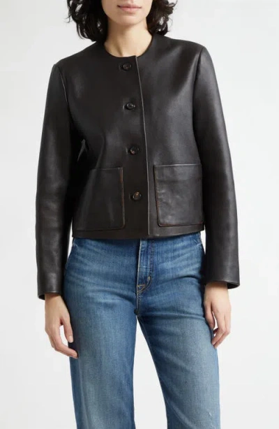 Nili Lotan Ophelie Leather Jacket In Black