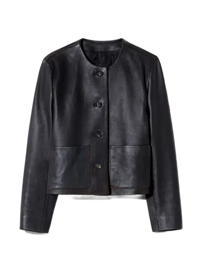 Nili Lotan Ophelie Leather Jacket In Black