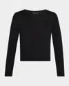 Nili Lotan Oriana Wool Crewneck Sweater In Black