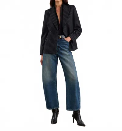 Nili Lotan Otis Japanese Non-stretch Denim Jeans In Simon Wash In Black