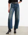 Nili Lotan Tribeca Stretch Mid-rise Barrel-leg Jeans In Blue