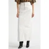 Nili Lotan Ozzy Denim Maxi Skirt In Cream