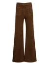 Nili Lotan Patch-pocket Trousers In Brown