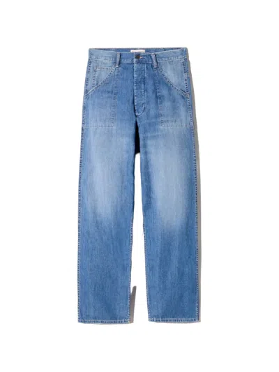 Nili Lotan Patch-pocket Jeans In Blue