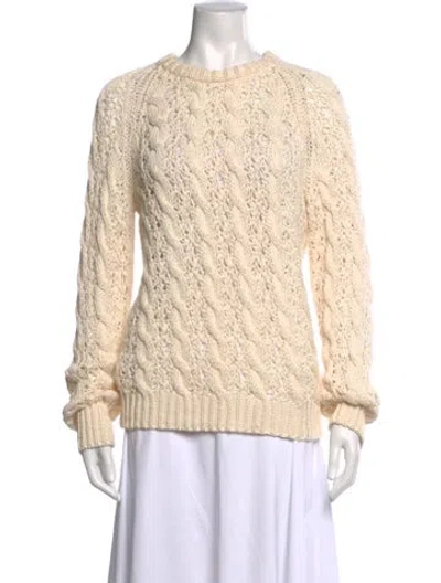 Pre-owned Nili Lotan Patterned Crew Neck Sweater In Neutrals