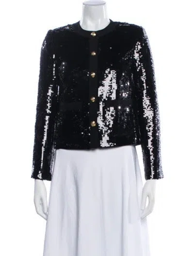 Pre-owned Nili Lotan Patterned Evening Jacket In Black