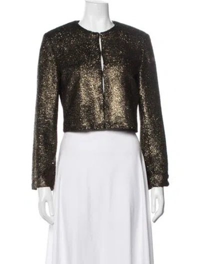 Pre-owned Nili Lotan Patterned Jacket In Gold