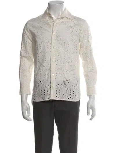 Pre-owned Nili Lotan Patterned Long Sleeve Shirt In Multi