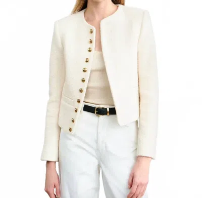NILI LOTAN PATTI SHORT JACKET IN IVORY