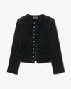 Nili Lotan Patti Velvet Short Jacket In Black