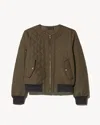 Nili Lotan Phoenix Bomber Jacket In Green
