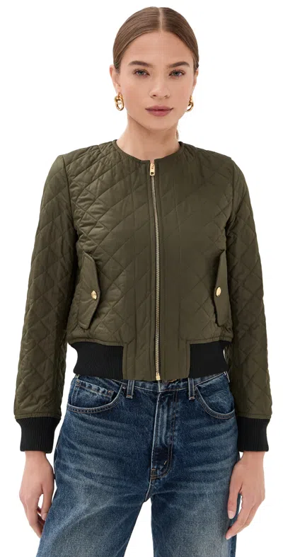 Nili Lotan Phoenix Bomber Jacket Loden In Green