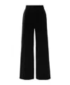 Nili Lotan Pinstripe Wide-leg Track Pants In Black