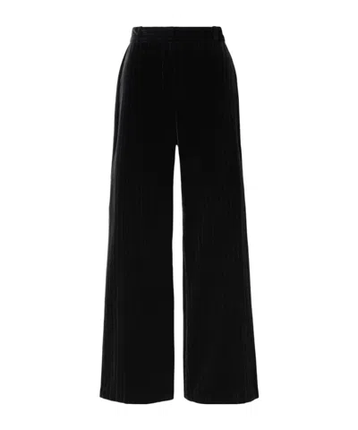 Nili Lotan Pinstripe Wide-leg Track Pants In Black